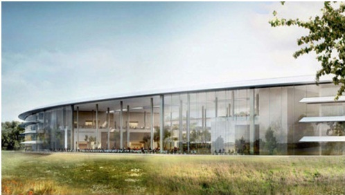 Phi thuyền bao bọc bởi kính và không gian xanh xung quanh