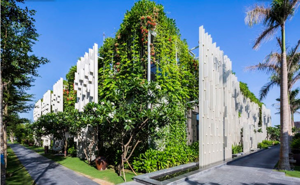 khoảng xanh bao phủ khu nghỉ dưỡng này